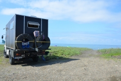 Direkt am Strand, unser erster Schlafplatz in Georgien